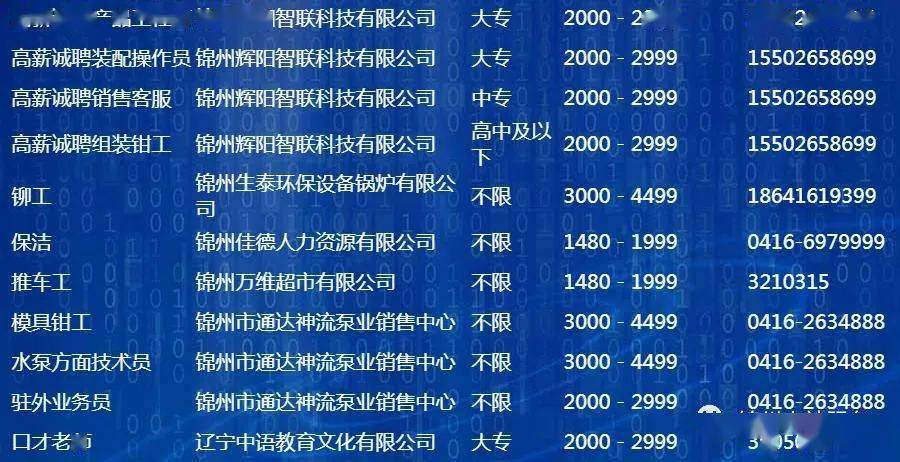 锦州招聘网最新招聘动态，招聘信息、影响及其实时更新