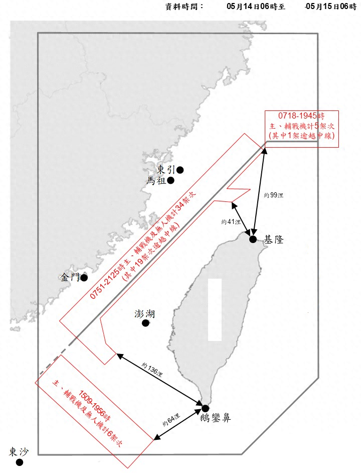 解放军三次台海行动示意图，坚定捍卫国家主权与领土完整的决心