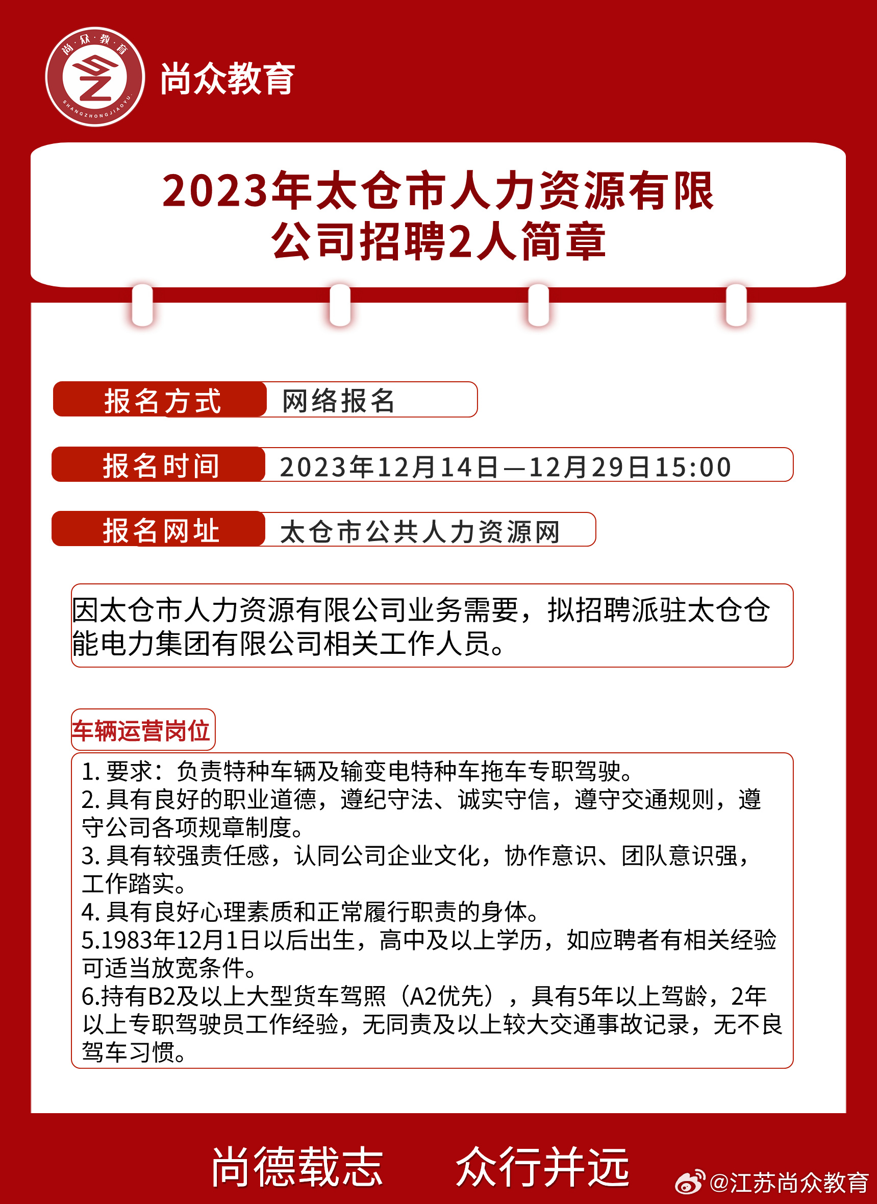 太仓最新急招，职场人的新机遇来临